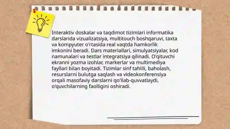 INFORMATIKA FANLARINI OʻQITISHNING ZAMONAVIY VOSITALARI 3