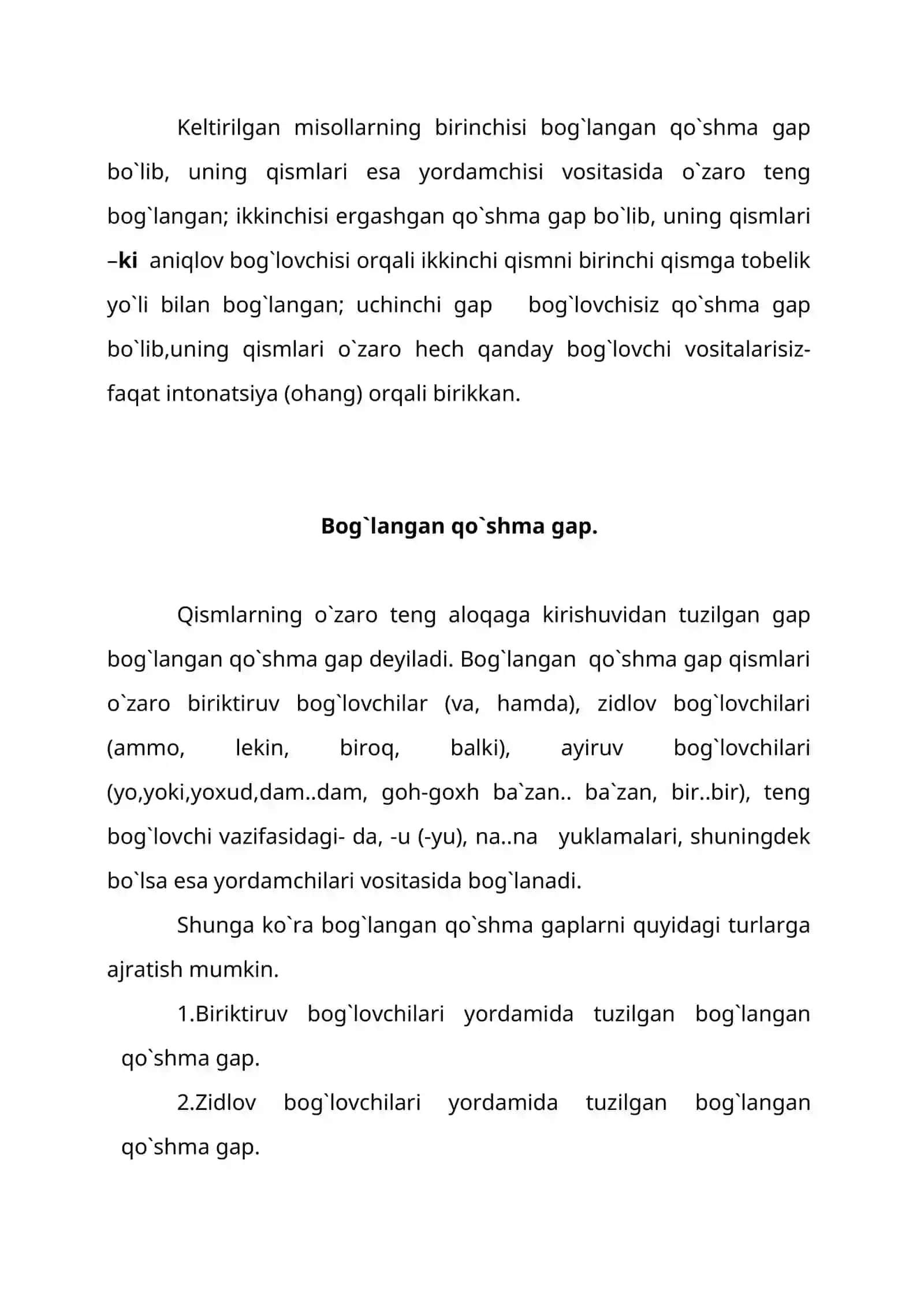 QO‘SHMA GAPLAR SEMANTIK TUZILISHI 3
