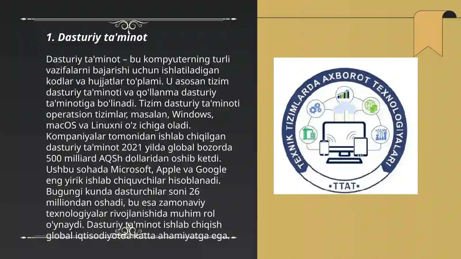 Axborot texnologiyalarining tarkibiy qismlari 3