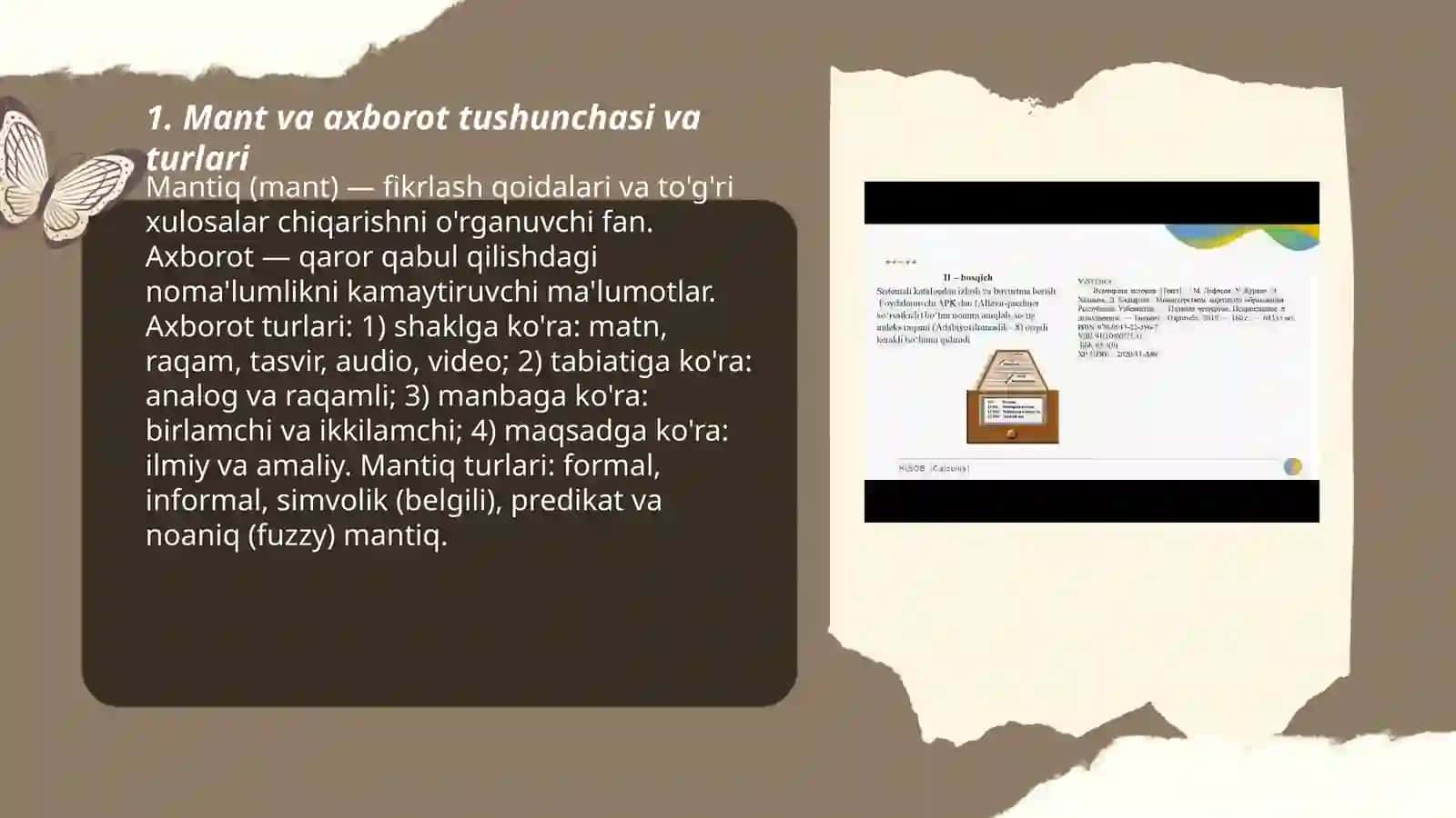 Mant va axborotlarini qayta ishlash 3