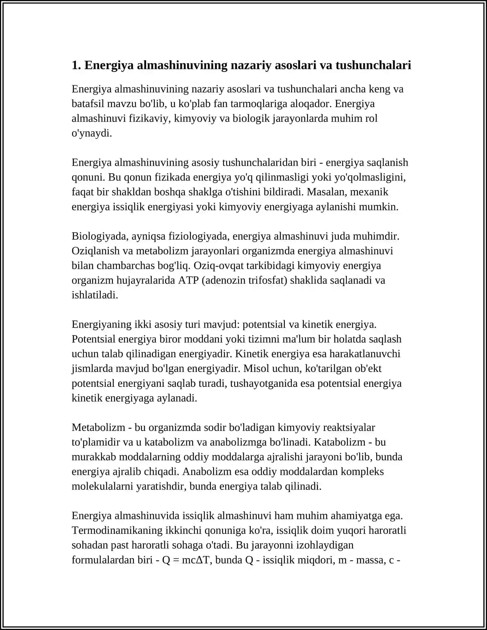 ENERGIYA ALMASHINUVINI BOSHQARUVI 3