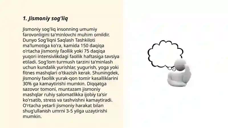 Oʻz-oʻzini salomatligini baxolash mintaqalari 3