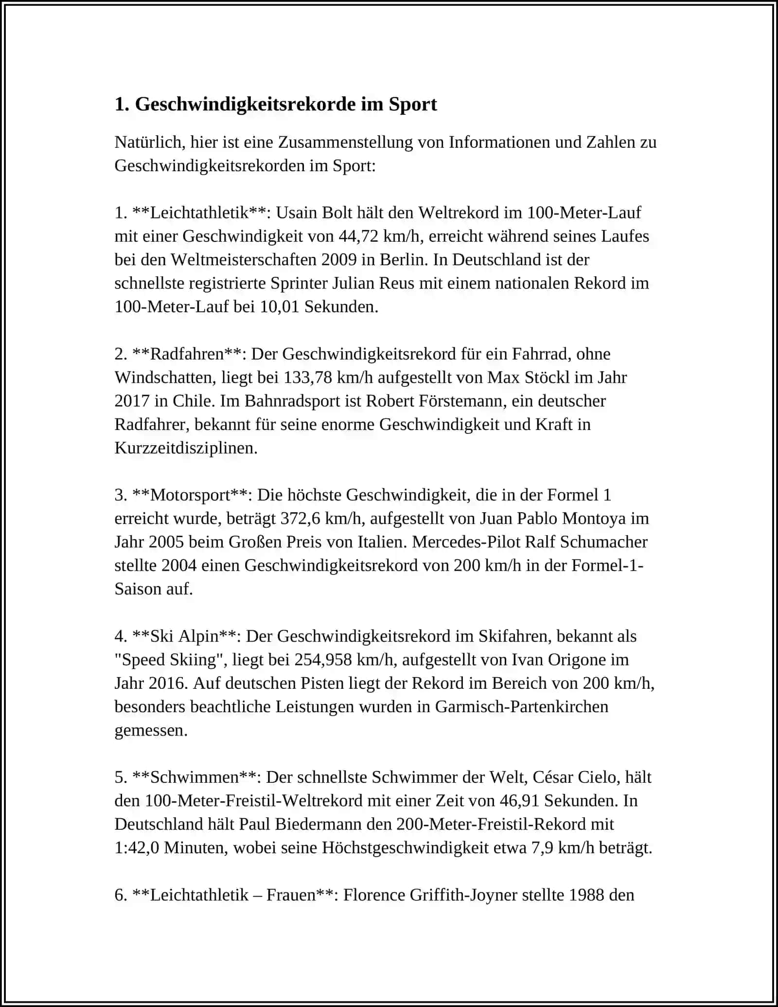 REFERAT Thema: SPORT UND REKORDE 3