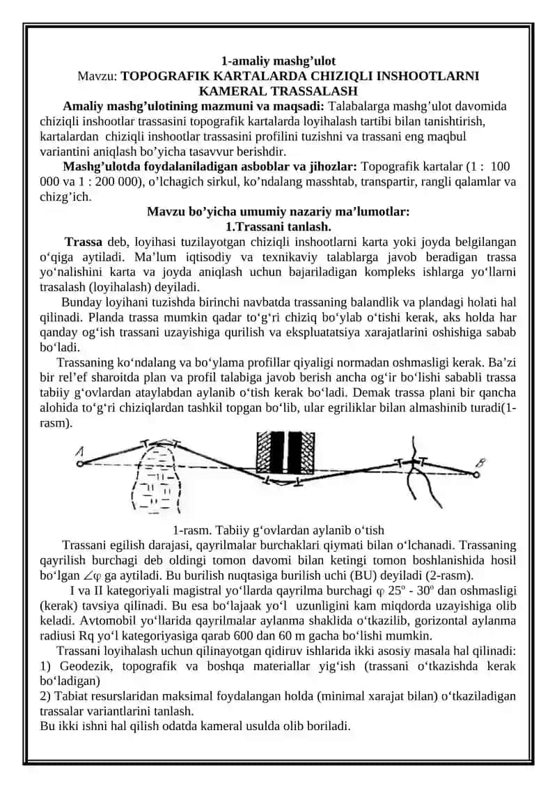 Injenerlik Geodeziyasi Amaliy Ishlari 3