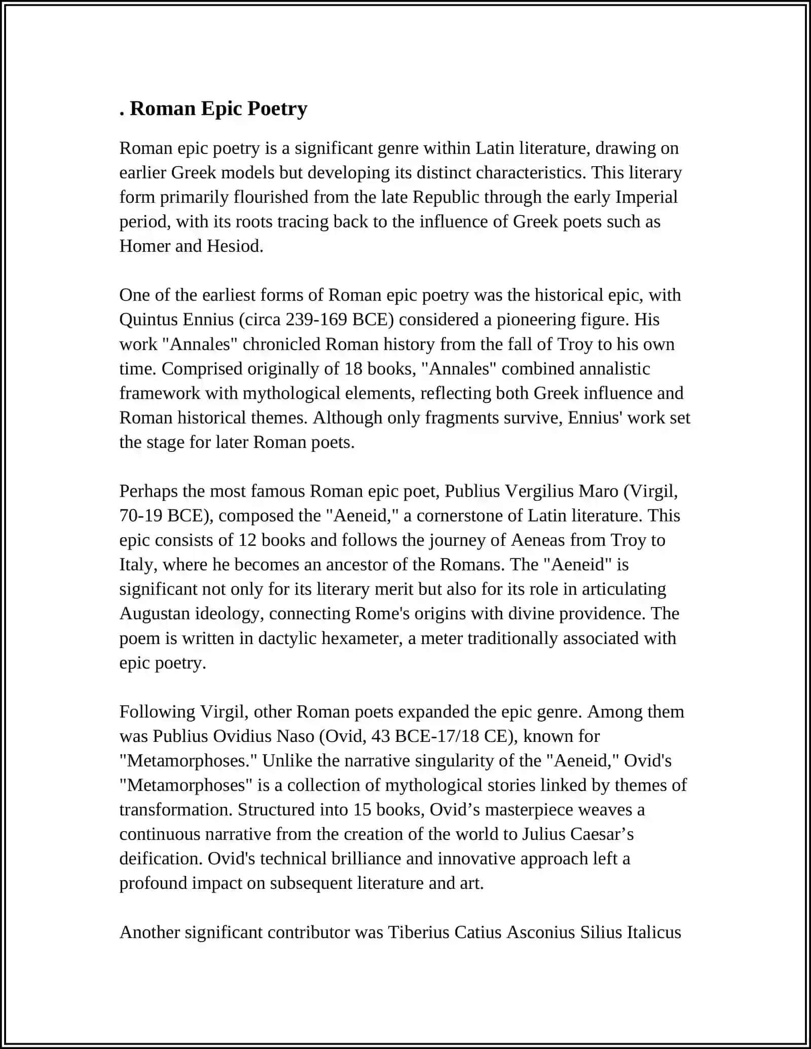 ROMAN LITERATURE 3