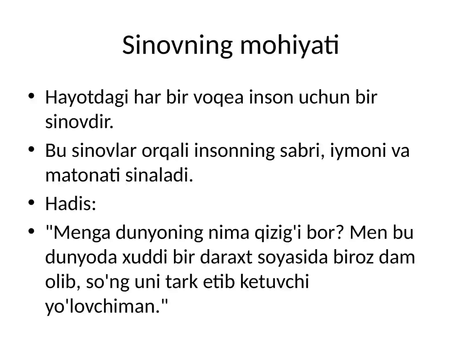 Umr ulug’ sinov – imkoniyat 3