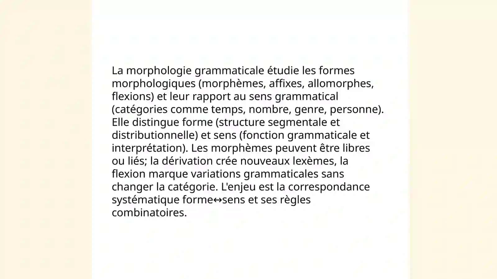 Morphologie. La forme garmmaticale et la sens garmmatical 3