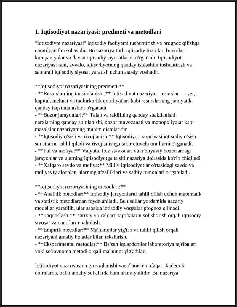 IQTISODIYOT NAZAREYASI FANIGA KIRISH 3