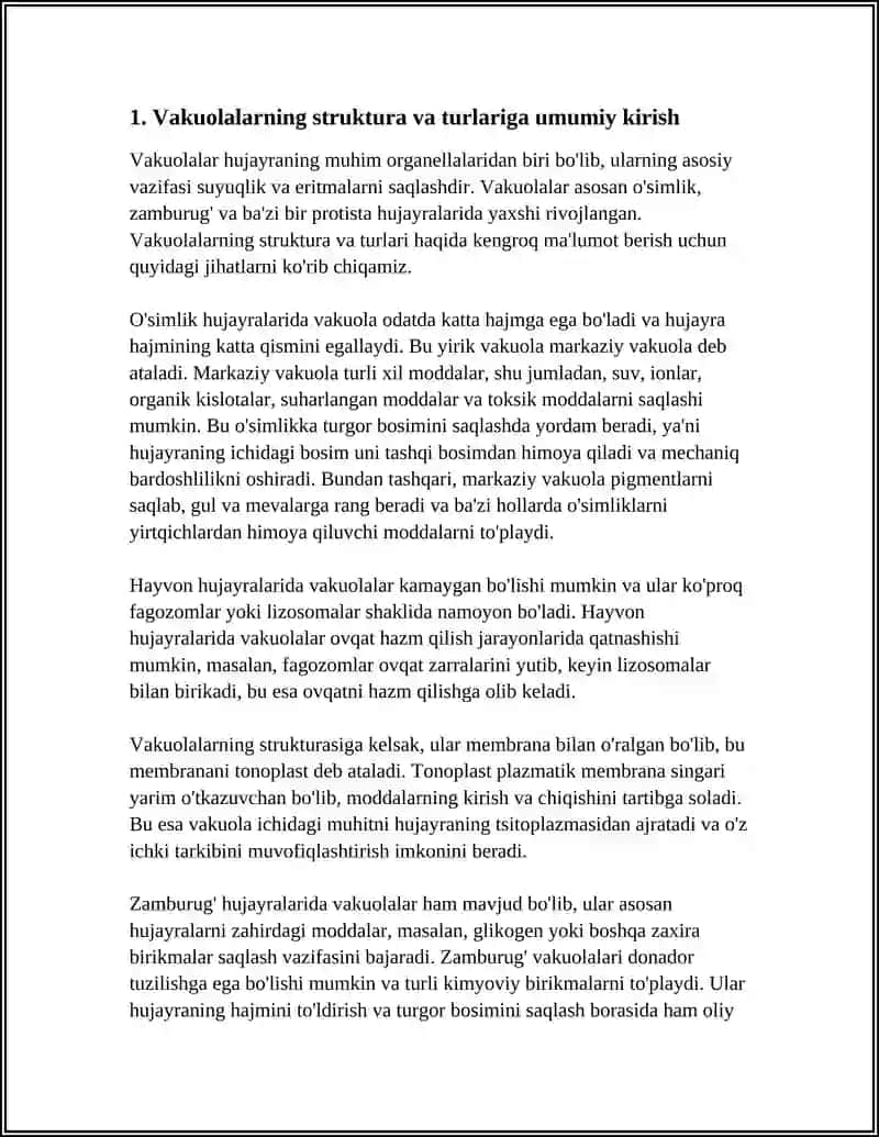 Vakuolalarning struktura va turlariga umumiy kirish 3