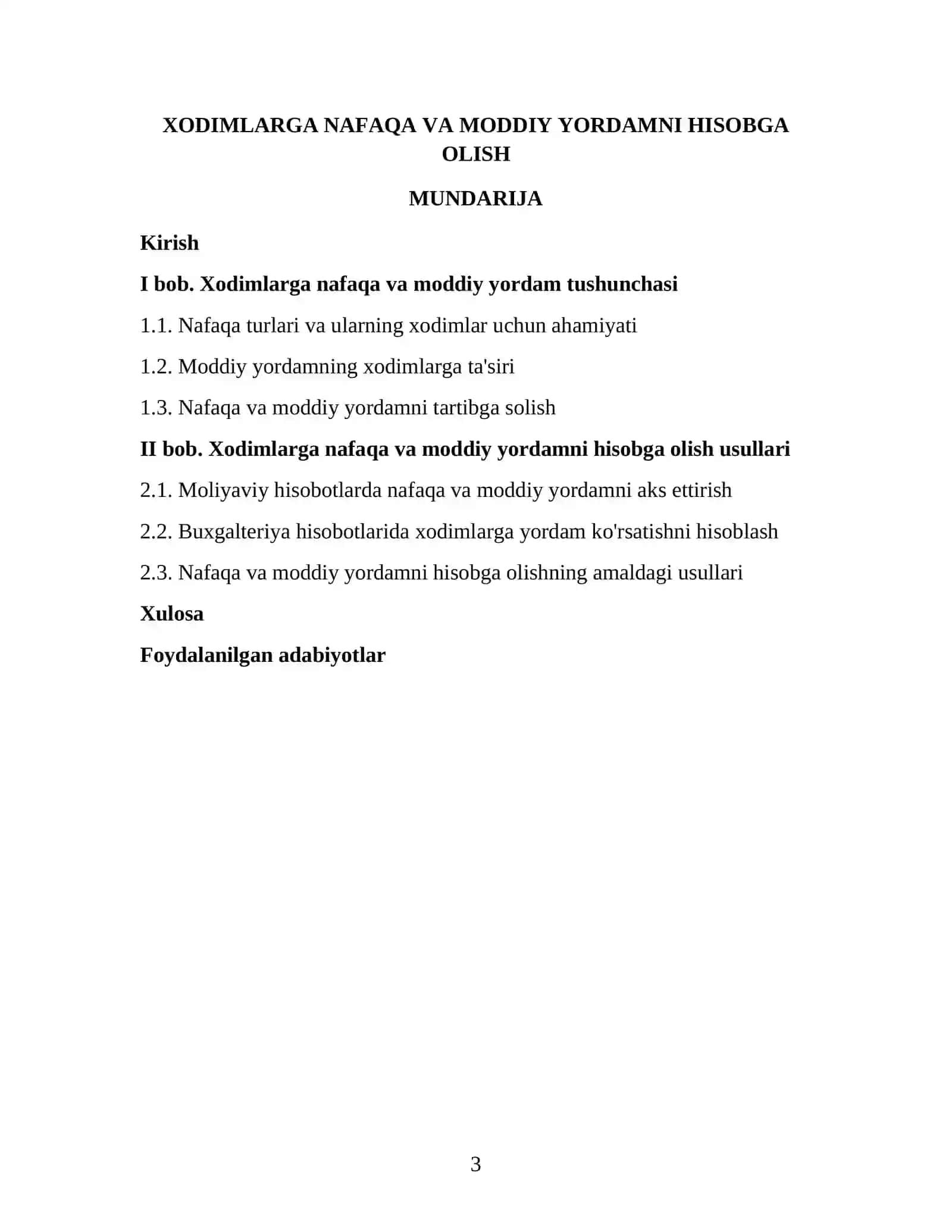 Xodimlarga nafaqa va moddiy yordamni hisobga olish 3