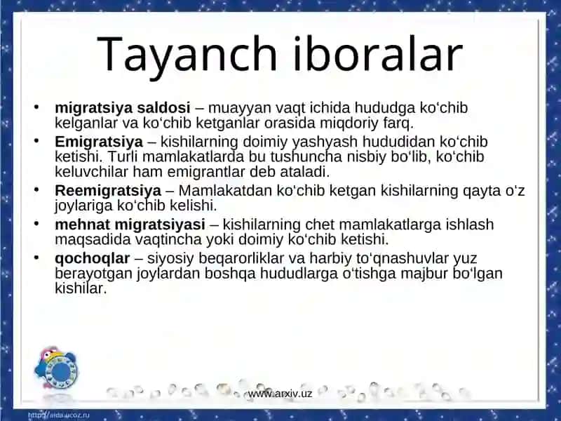 Aholining zamonaviy migratsiya harakatlari 3
