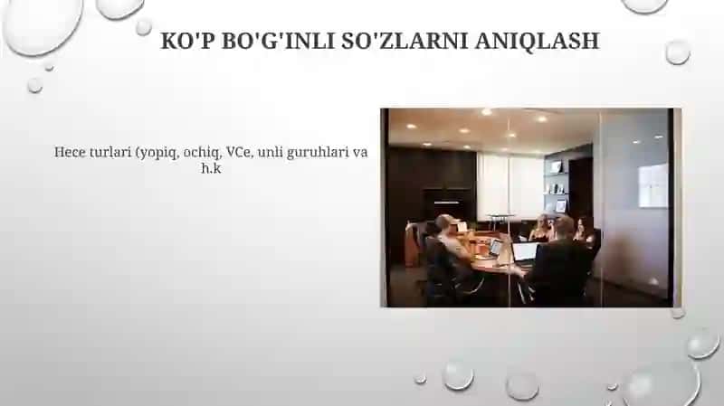 Savod o'rgatish davrida bo'g'in bilan ishlash 3