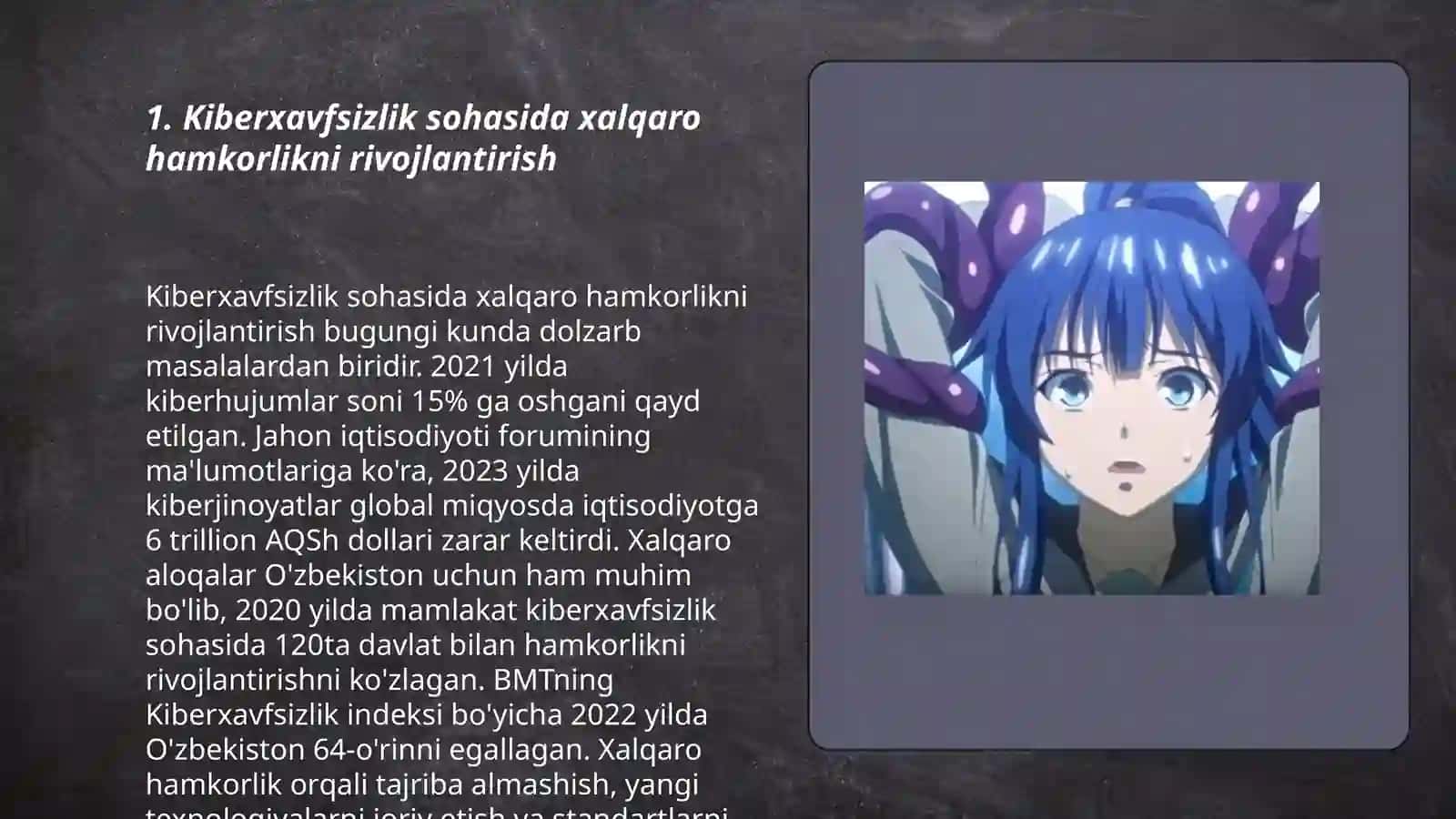Kiberxavfsizlik sohasidagi xalqaro hamkorlik, kiberxavfsizlikka tahdid va muammolar 3