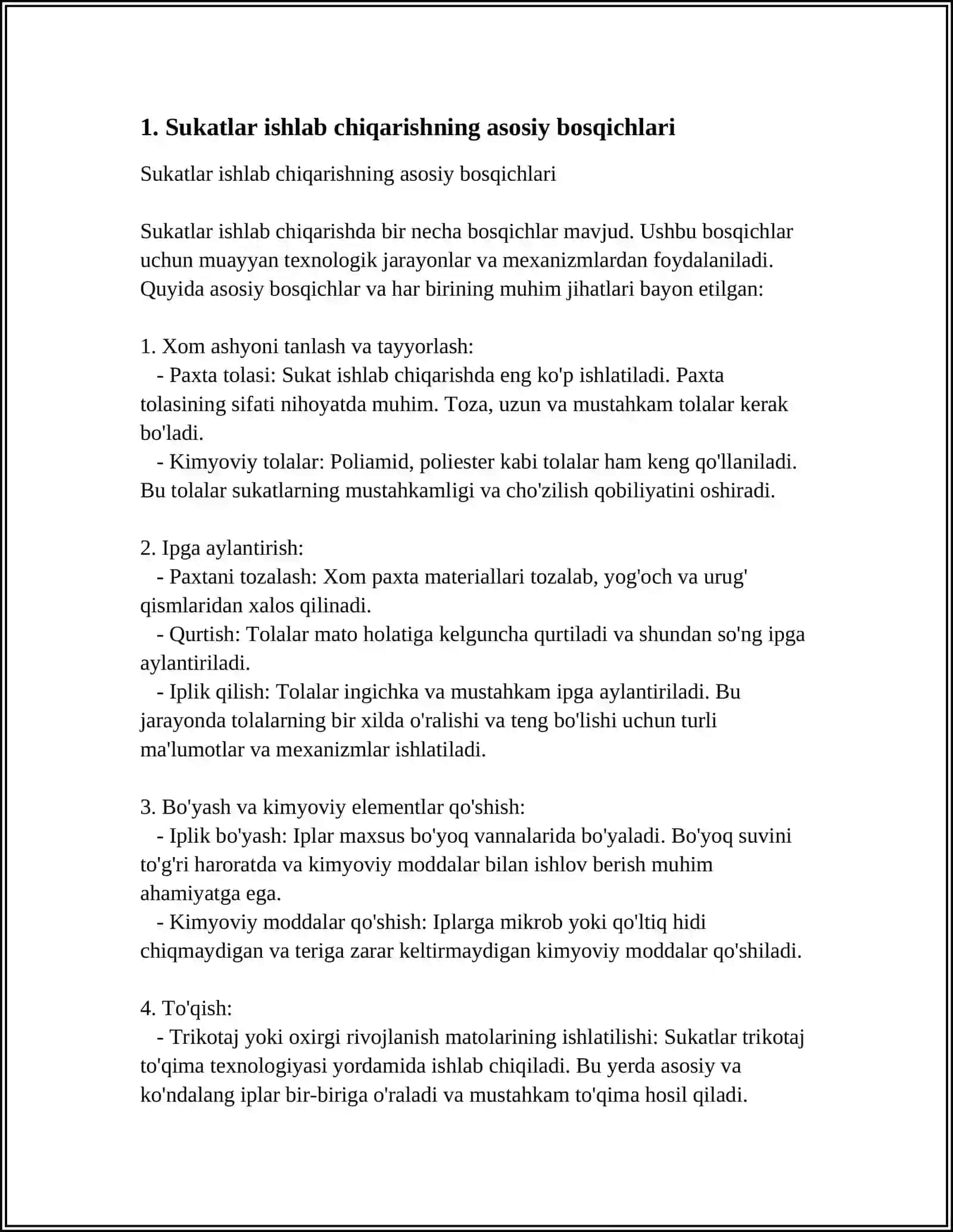 SUKATLAR ISHLAB CHIQARISH TEXNOLOGIYASI 3