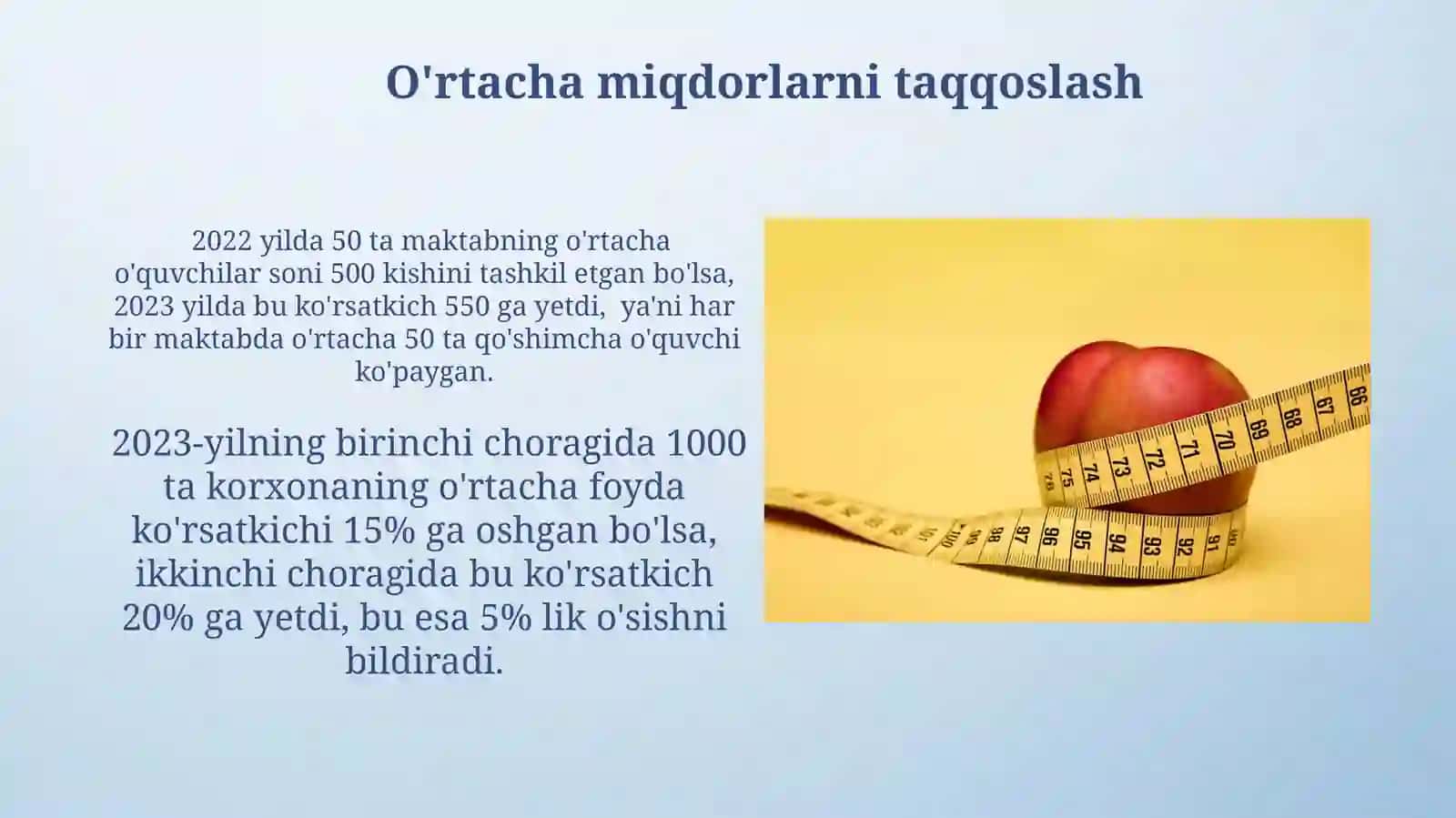 O'rtacha miqdorlar 3