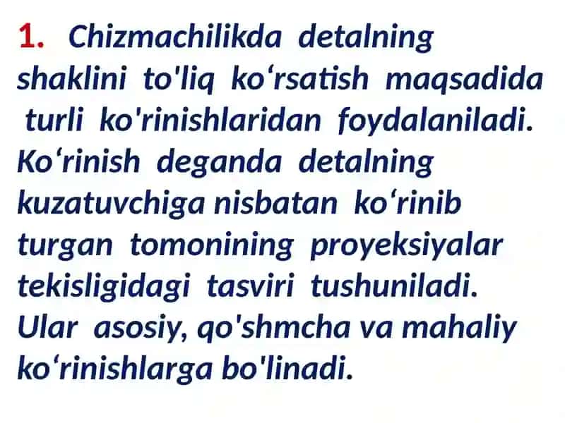 Ko’rinishlar.  Asosiy  va qo’shimcha  ko’rinishlar 3