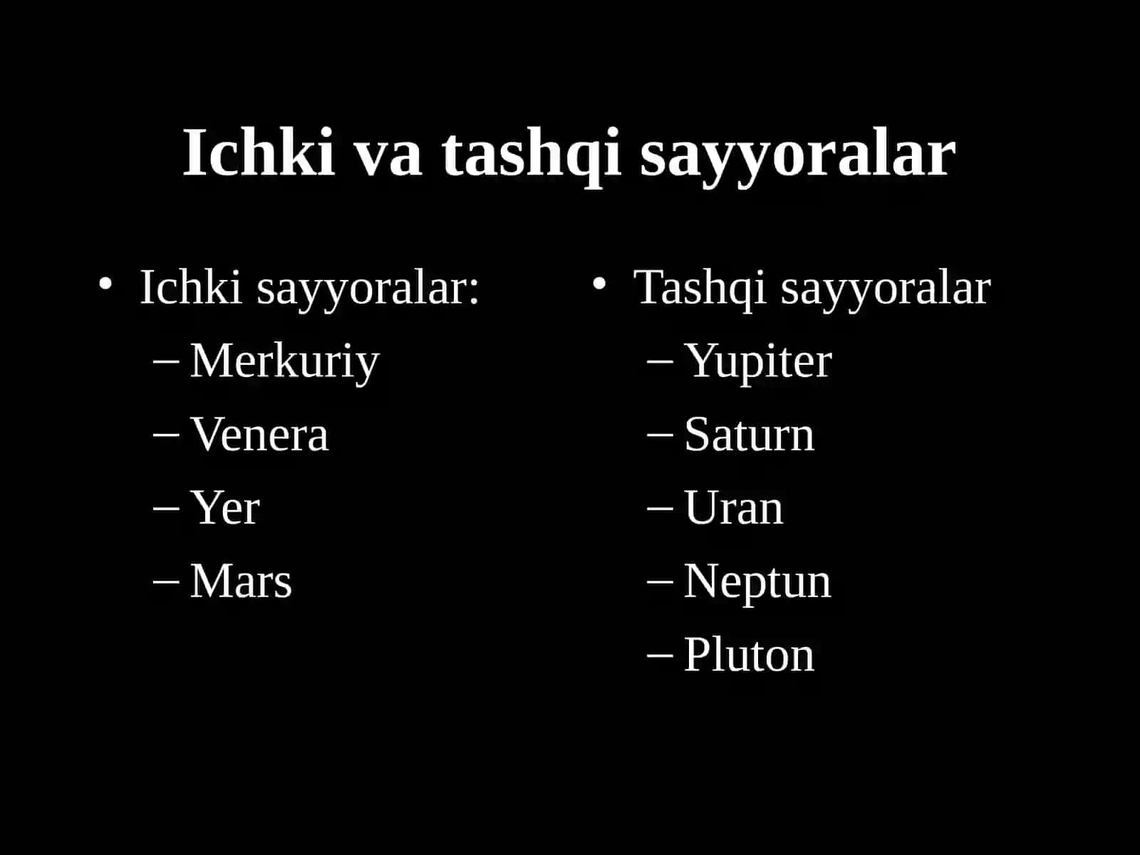 Quyosh tizimi 3