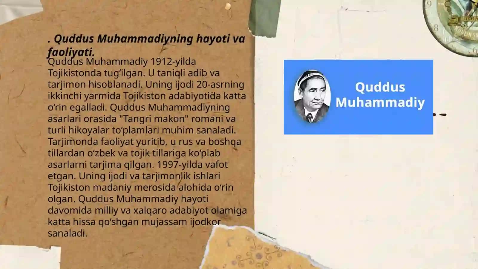 Quddus Muhammadiyning hayoti va ijodiy faoliyati; Shoirning "Tabiat alifbesi" turkumidagi she’rlari tahlili 3