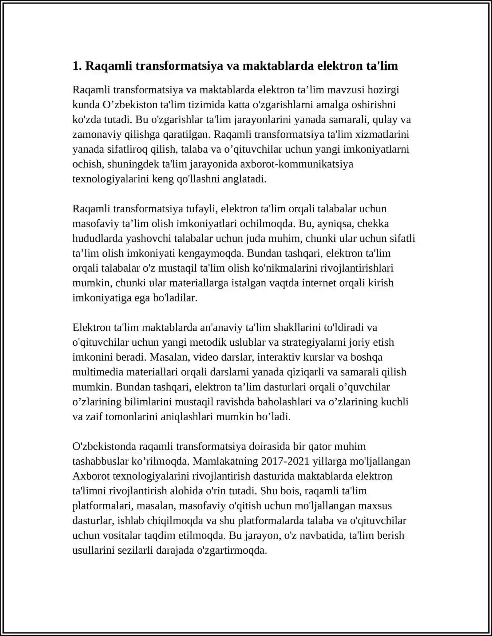 Raqamli transformatsiya va maktablarda elektron ta'lim 3