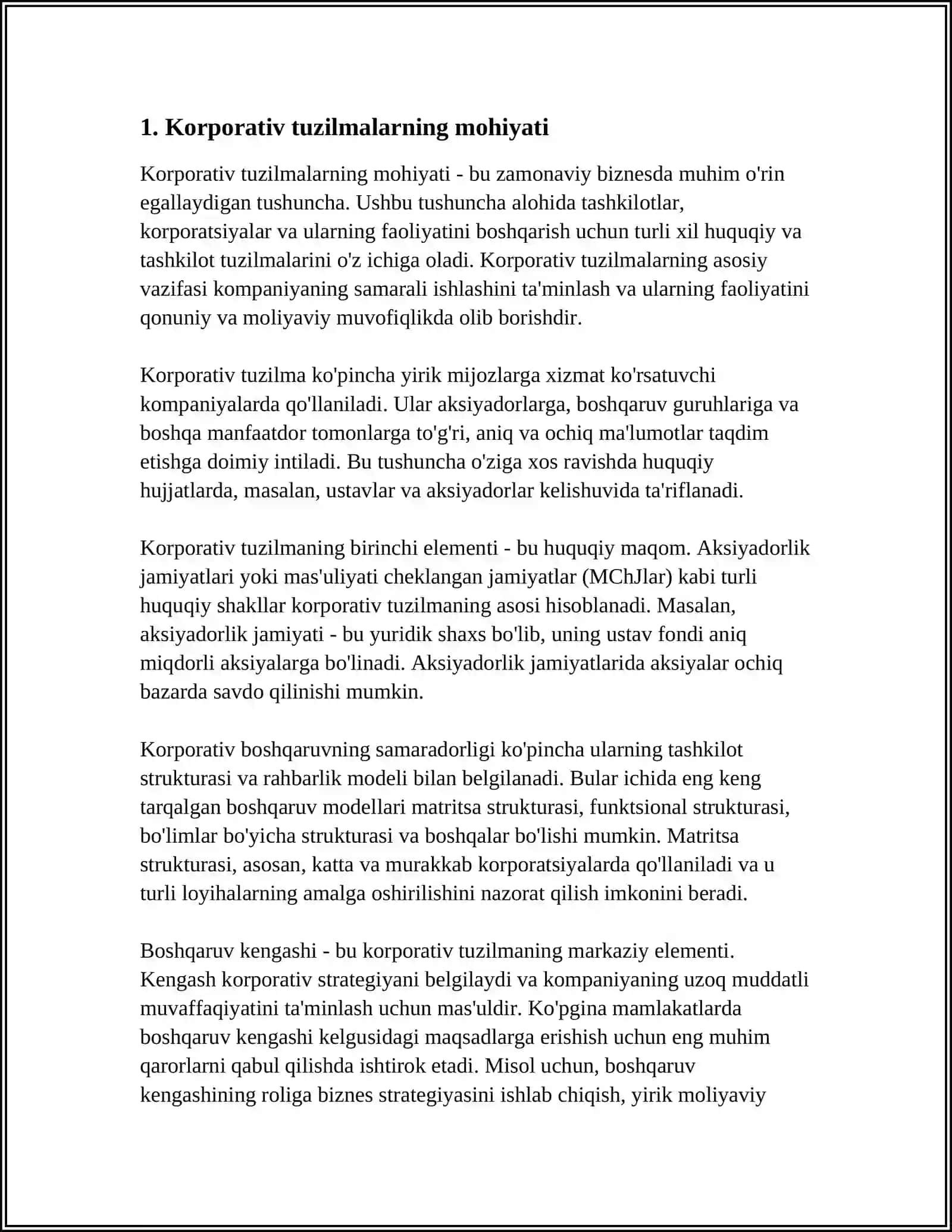KORPORATIV TUZILMALAR FAOLIYATINING NAZARIY-KONSEPTUAL ASOSLARI 3