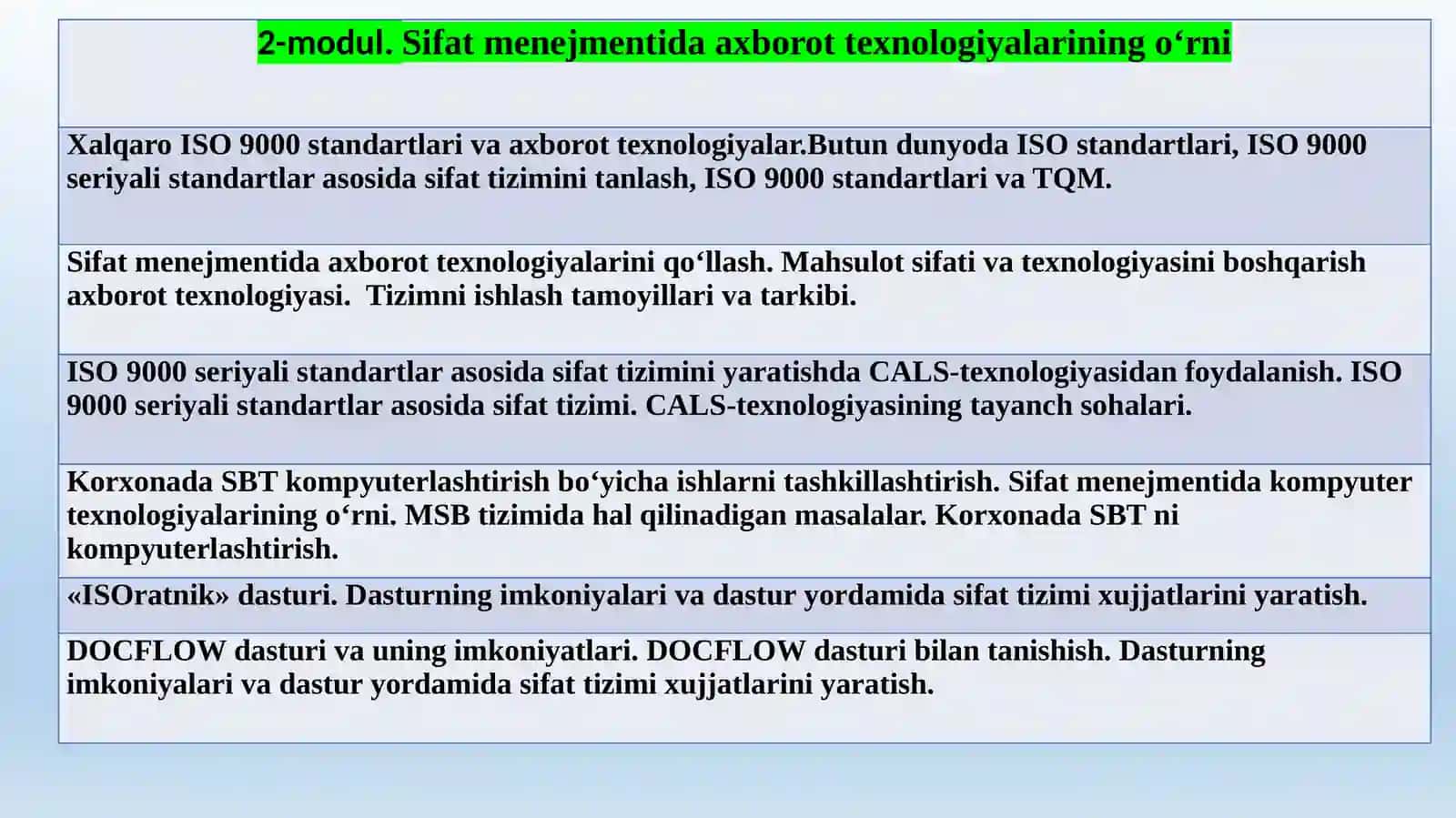 Menejment tizimlarida axborot texnologiyalari 3