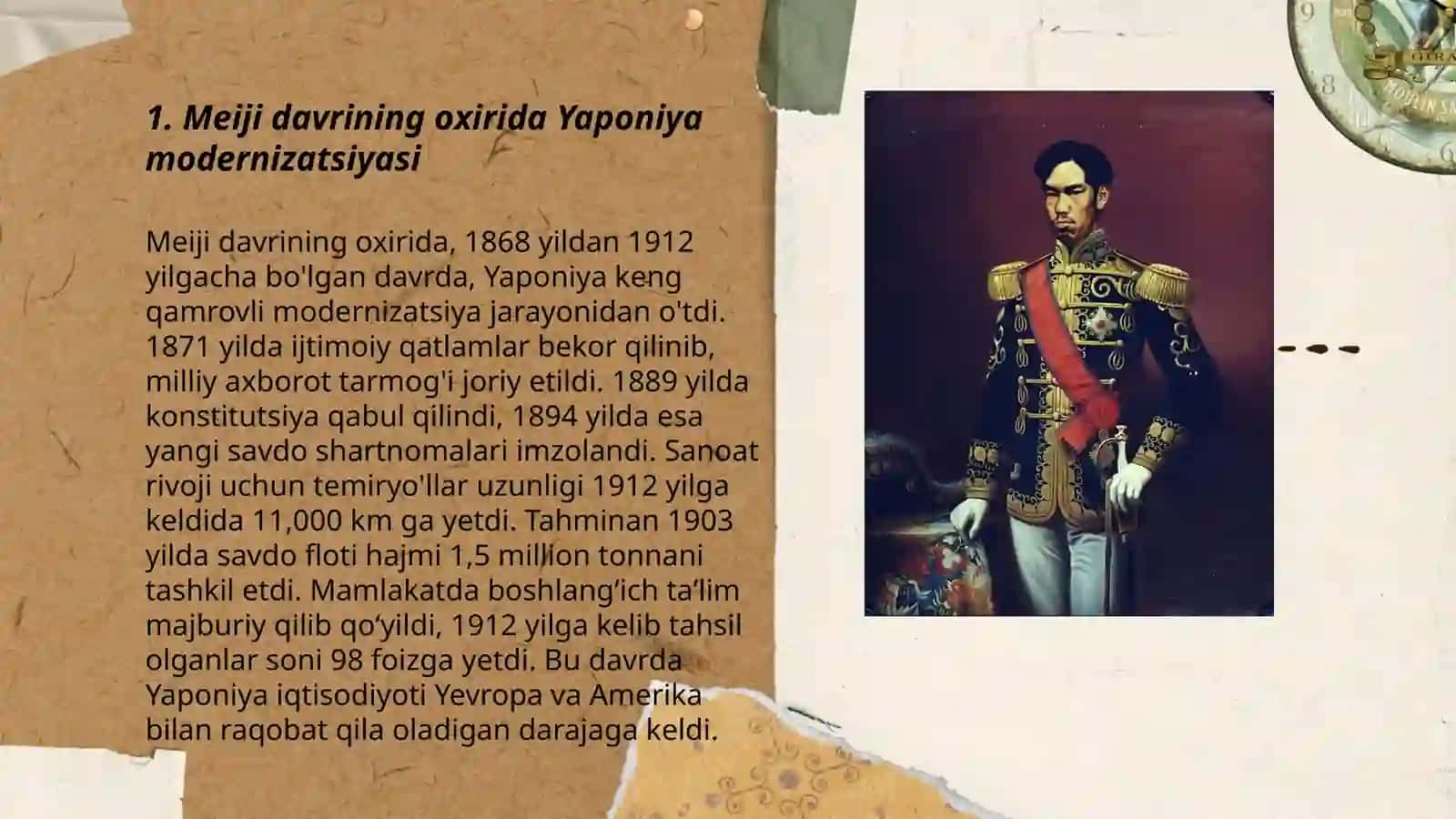 Meiji davrining oxirida Yaponiya modernizatsiyasi 3