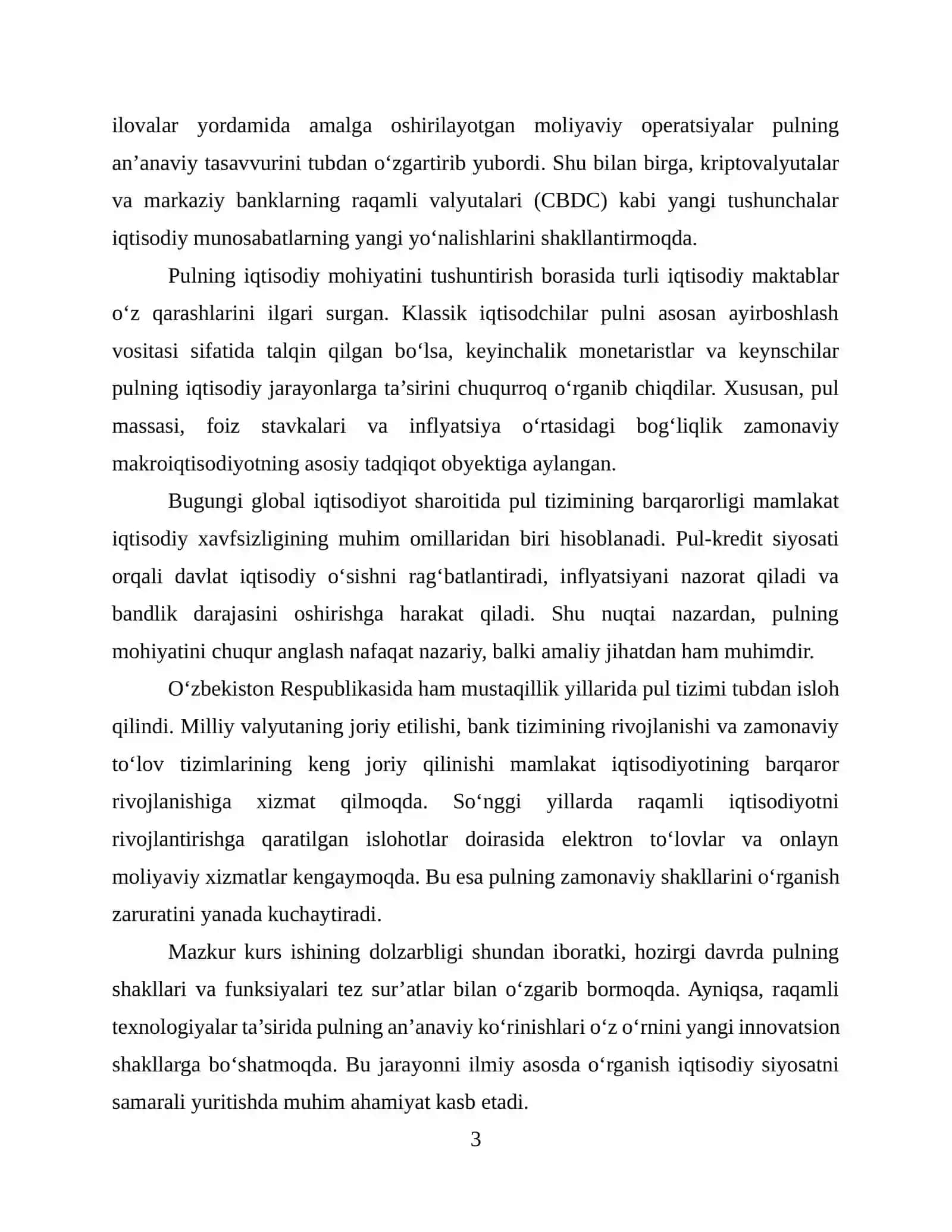 Pulning kelib chiqishi, mazmuni. Hozirgi zamon pulining tabiati va mazmuni 3