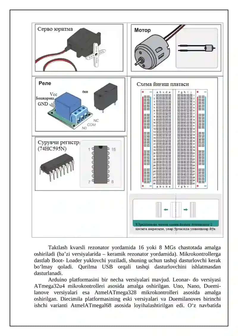 Arduino kontroller tо‘plamining tarkibini va imkoniyatlarini o’rganish 3