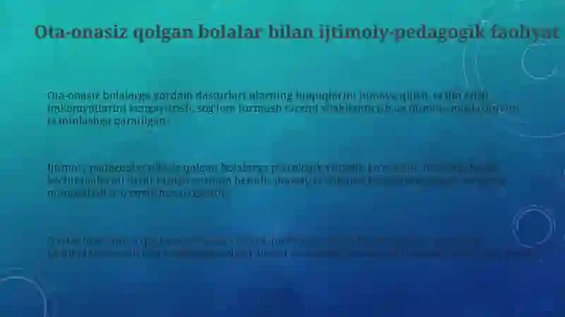 Ota-onasiz qolgan bolalar bilan ijtimoiy-pedagogik faoliyat 3