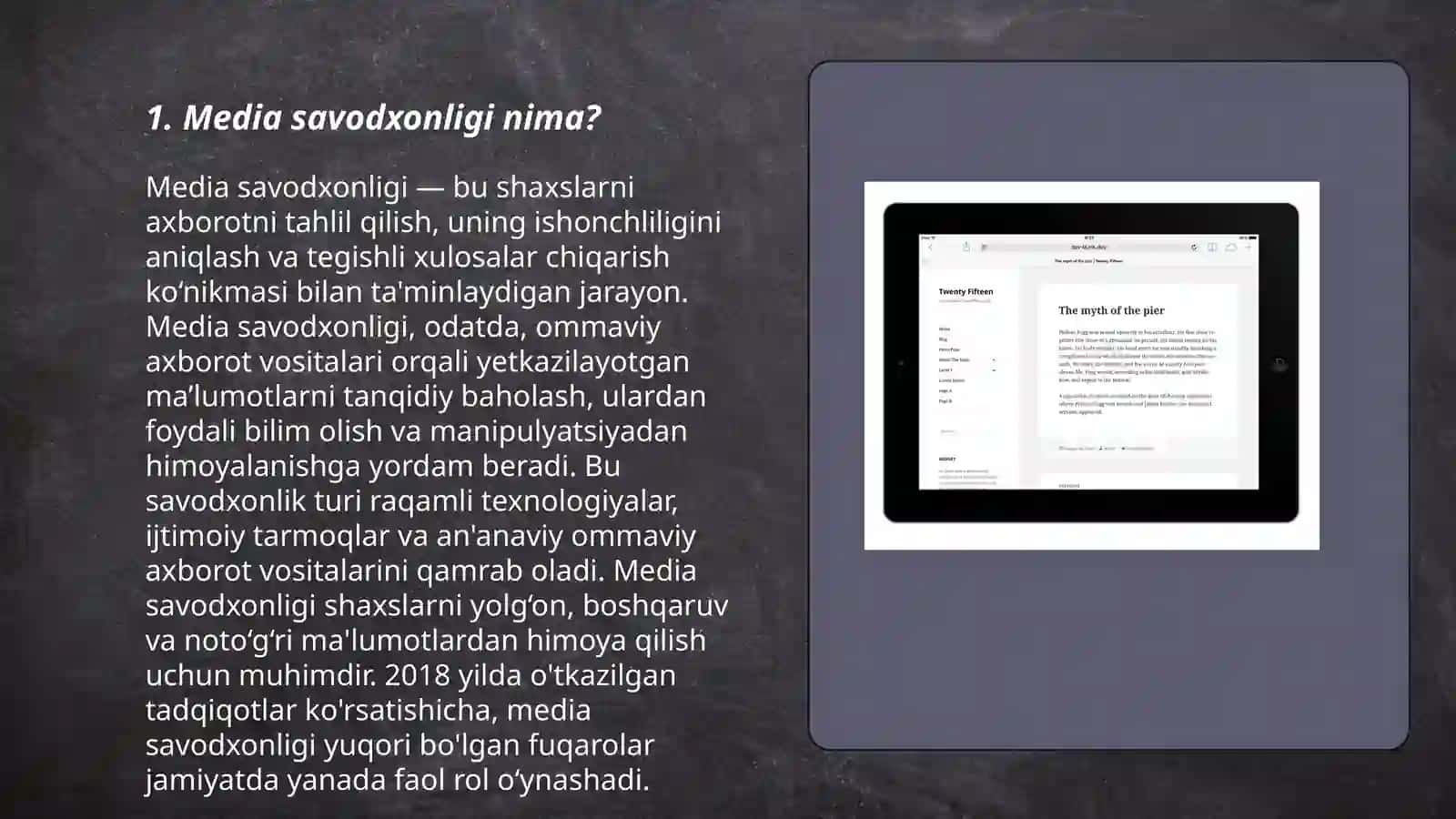 Media va axborot savodxonligi tushunchasi va uning ahamiyati 3