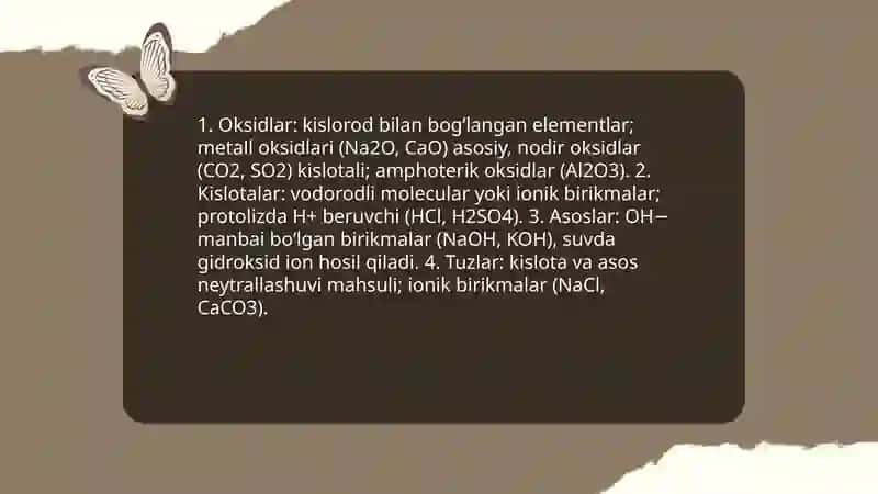Noorganik birikmalarning asosiy sinflari 3