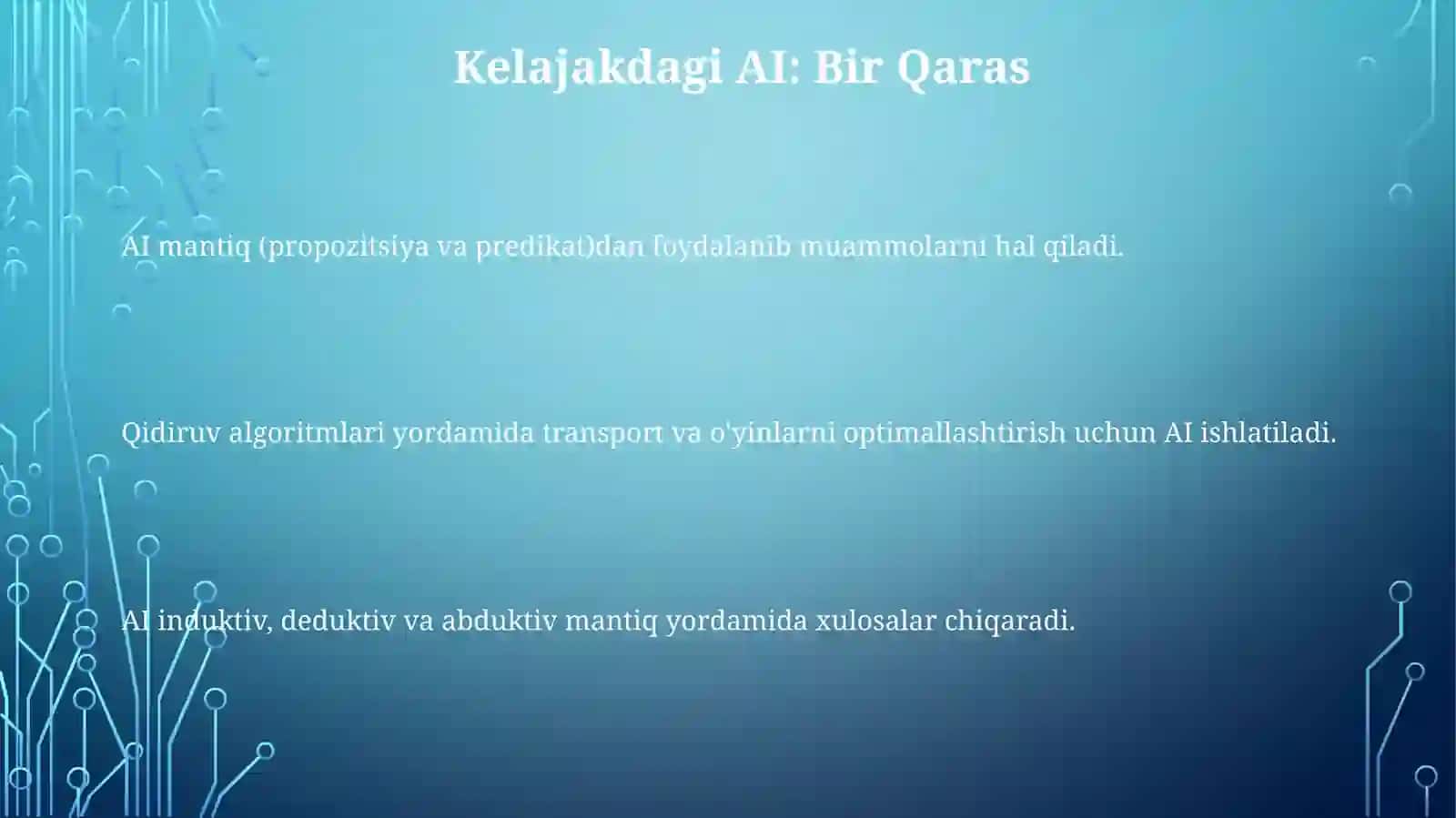 Sun'iy Intellektda Xulosa Chiqarish 3