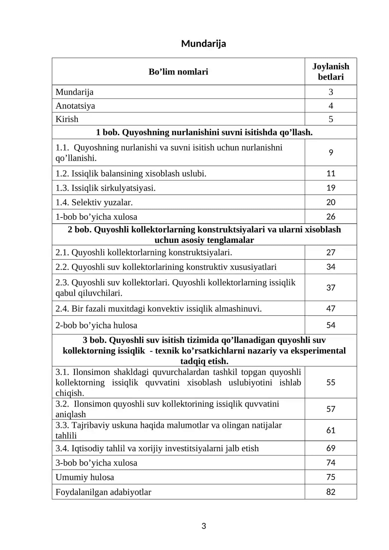 Isitish tizimlarida past haroratli quyoshli isitgichlardan foydalanish samaradorligini oshirish 3