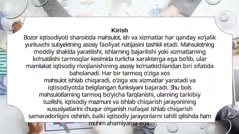 MAXSULOT (ISH, XIZMAT) LARNING, TARMOK VA FAOLIYAT TAVSIFI 3