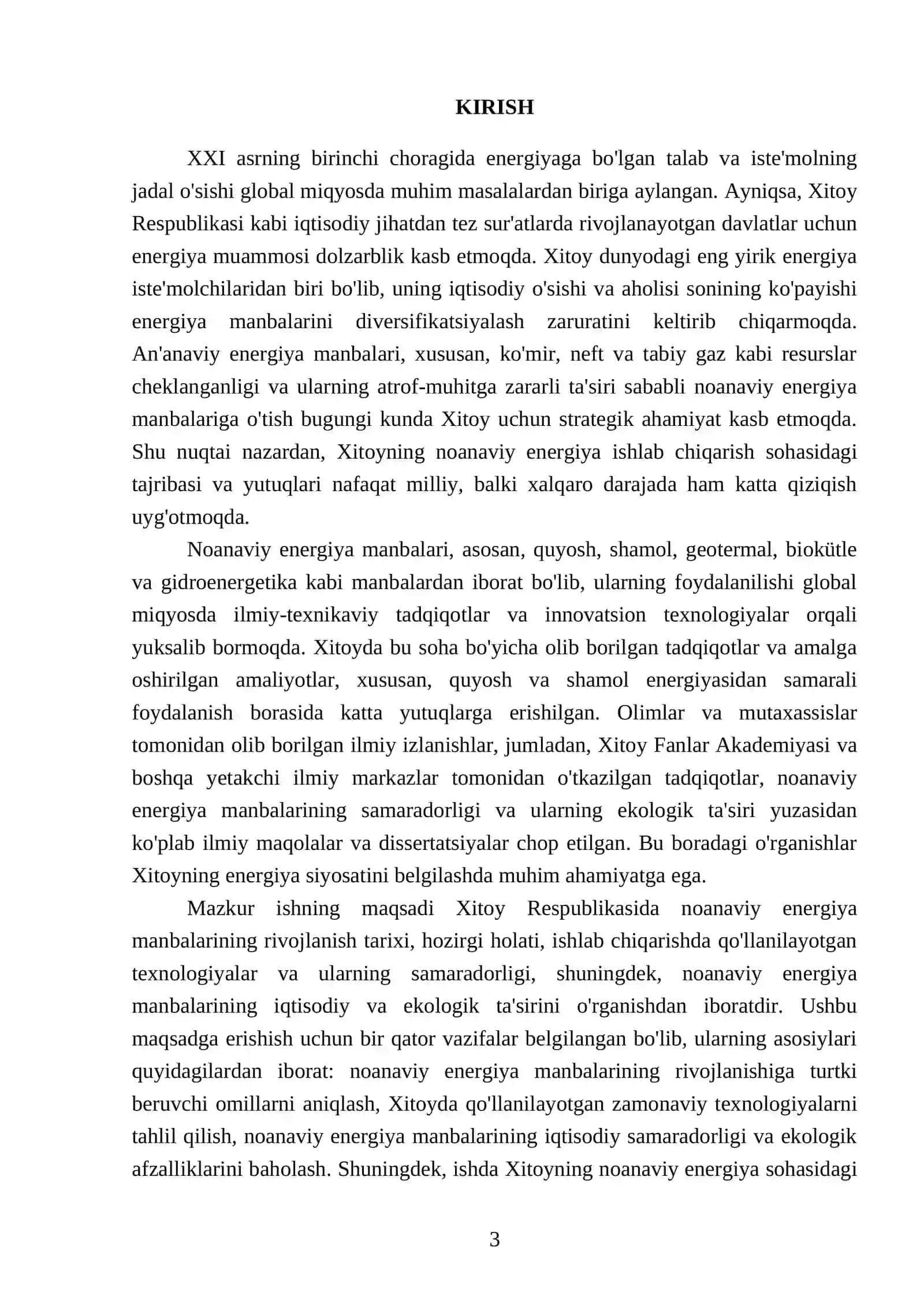 Xitoy Respublikasi energiya ishlab chiqarishni noanaviy manbalari 3