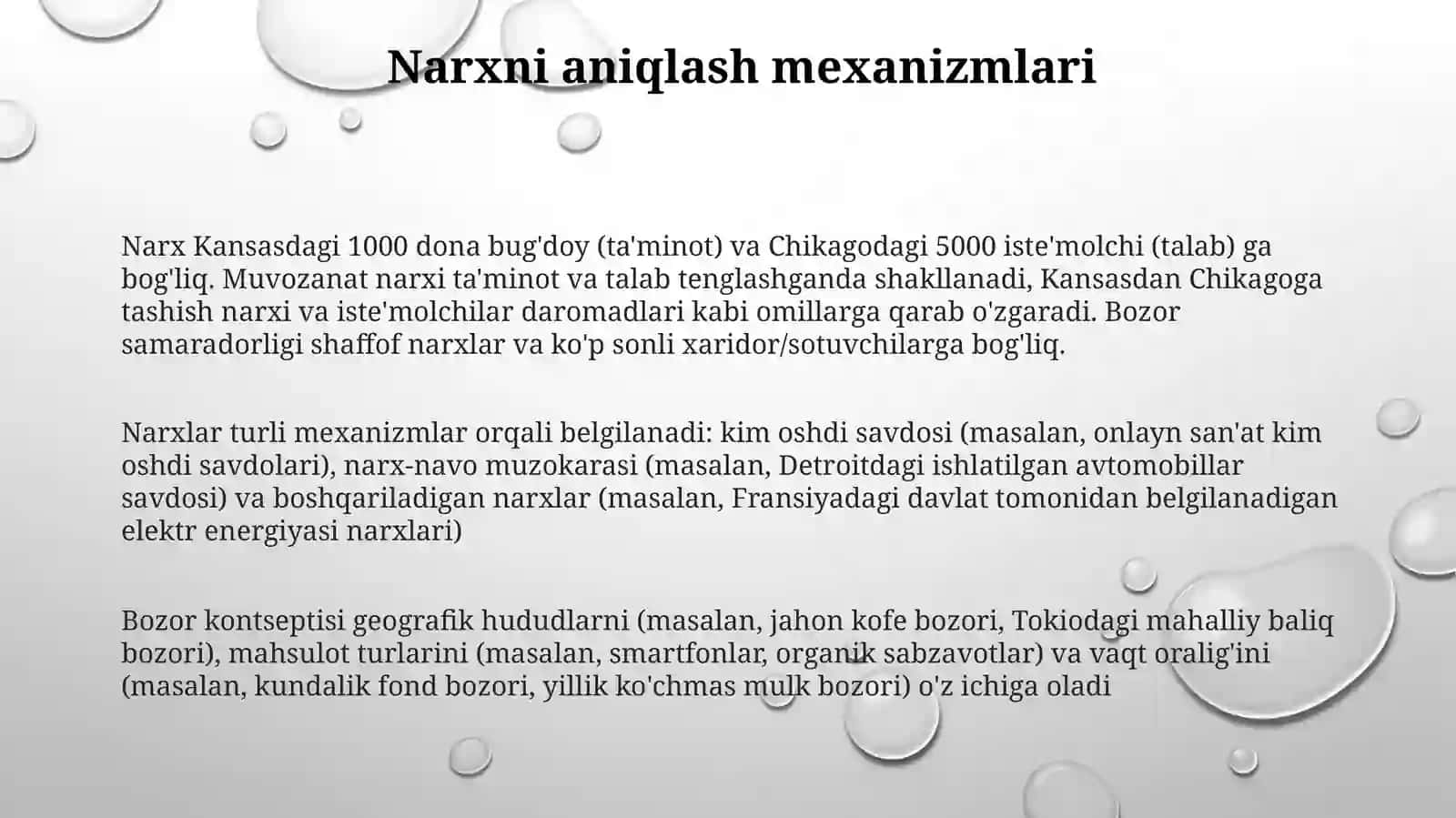 Bozor tushunchasi va bozorning vazifalari 3