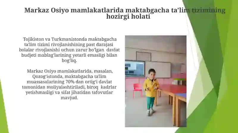 Markaziy Osiyo mamlakatlarida maktabgacha ta'lim tizimi 3