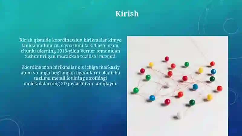 Koordinatsion birikmalar 3