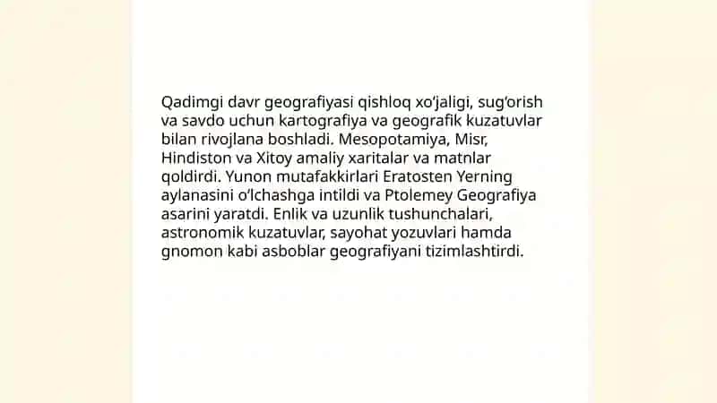 Geografiyani rivojlansh bosqichlari haqida maʼlumot 3