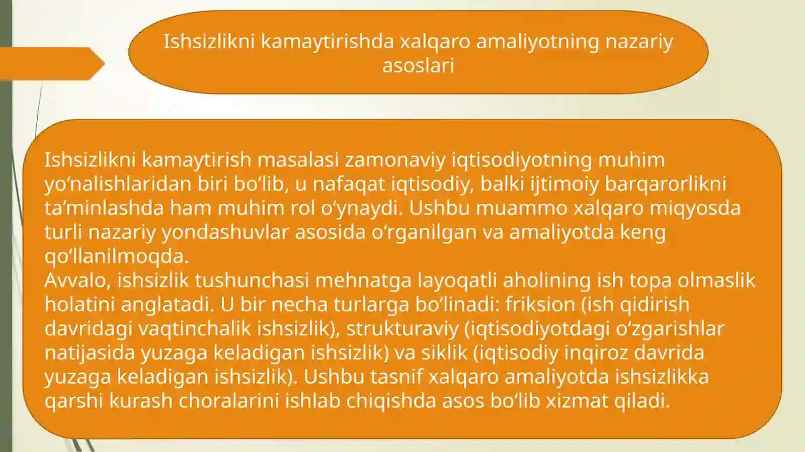 Ishsizlikni kamaytirish boʻyicha  xalqaro amaliyot va Oʻzbekiston uchun tavsiyalar 3