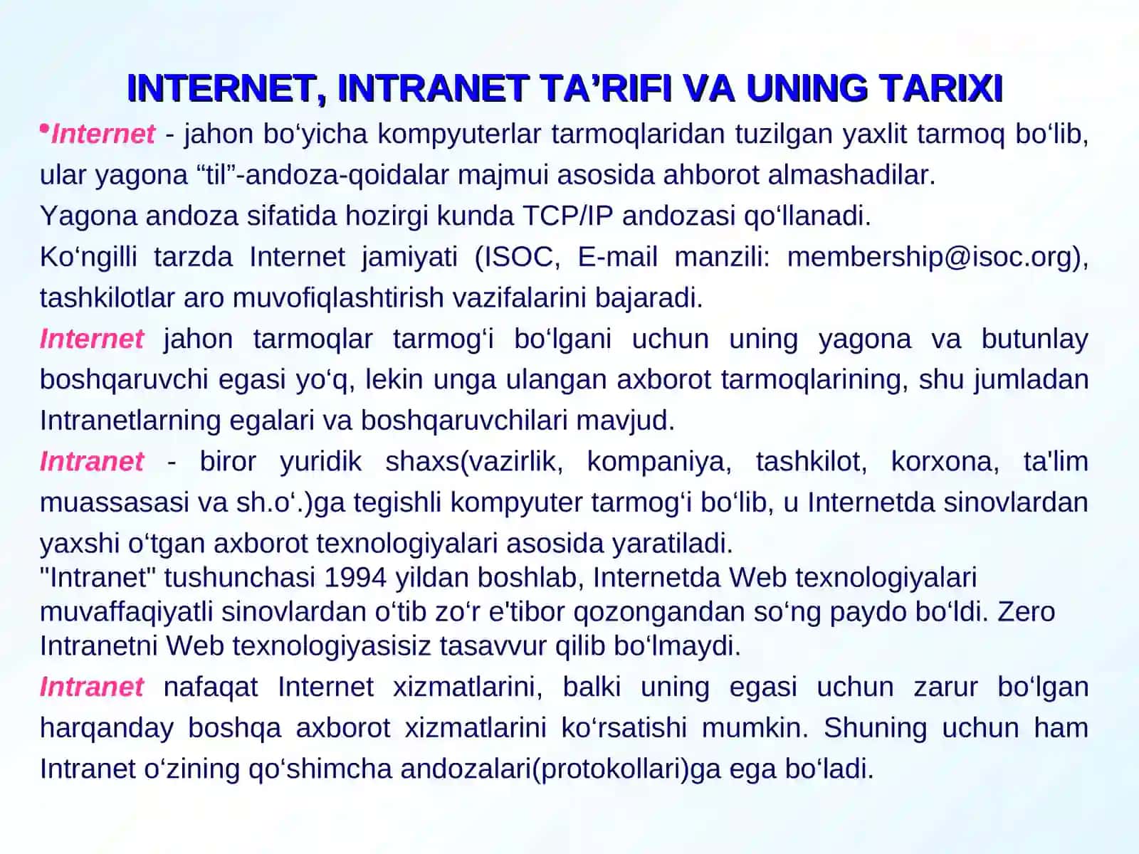 INTERNET ASOSLARI 3