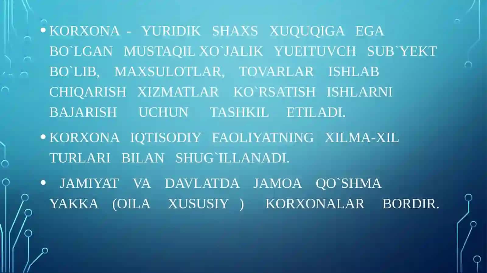 Korxonaning tashqi va ichki  muhiti 3