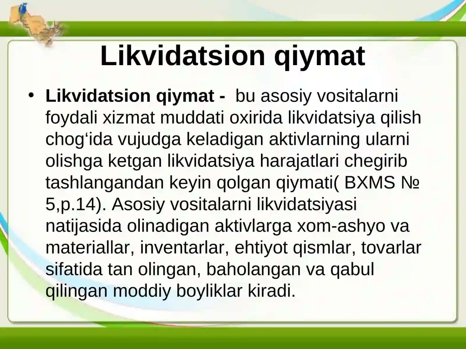 Amortizatsiya - asosiy vositalarning eskirishi 3