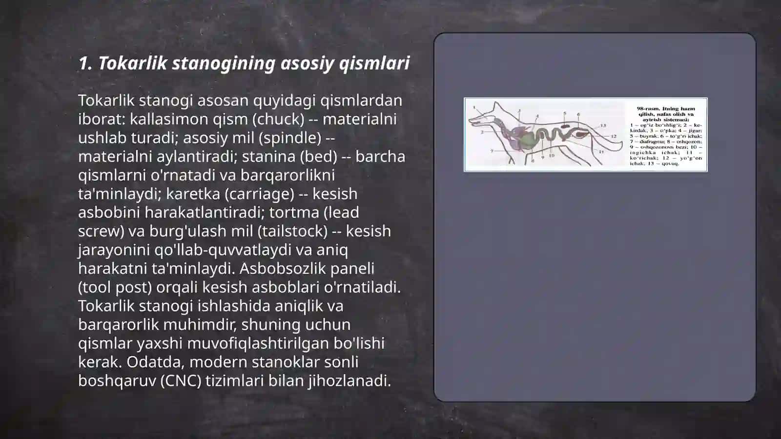 Tokarlik vinqirqish stanogining tuzilishi va vazifasi 3