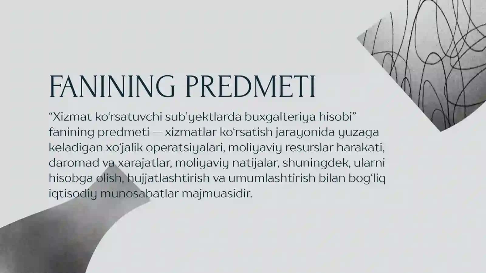 Xizmat Ko'rsatuvchi Sub’yektlarda Buxgalteriya Hisobi 3