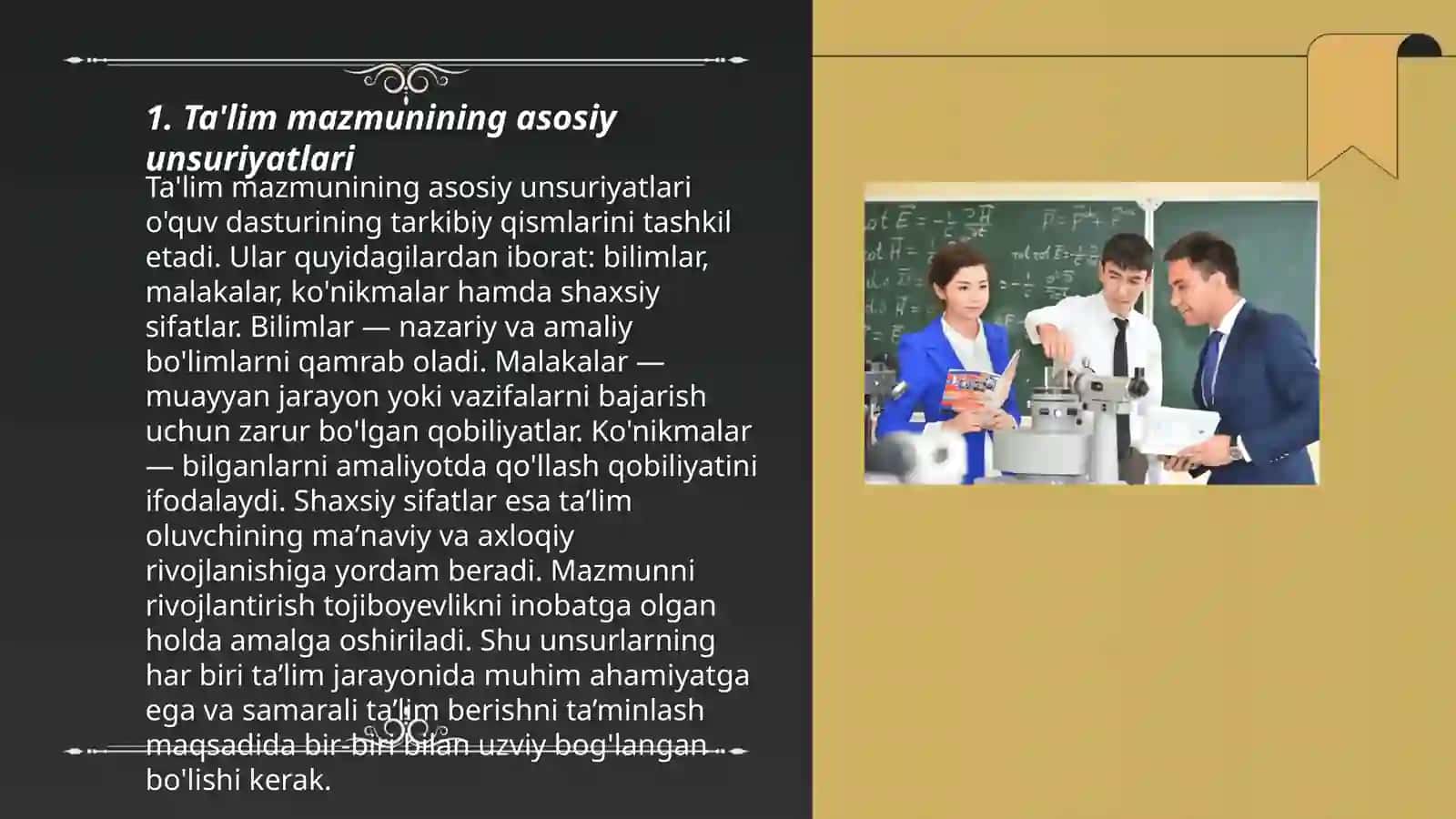 Ta'lim mazmuni va vositalari 3