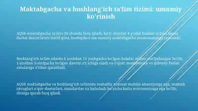 AQShda maktabgacha va boshlangish ta`lim 3