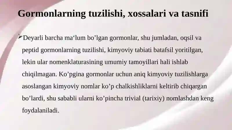 Gormonlar, ularning ahamiyati 3