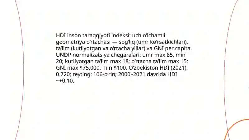 Ijtimoiy iqtisodiy sohaga oid ustuvor xalqaro reytinglar va ularga O'zbekistonning integratsiyalashuvi 3