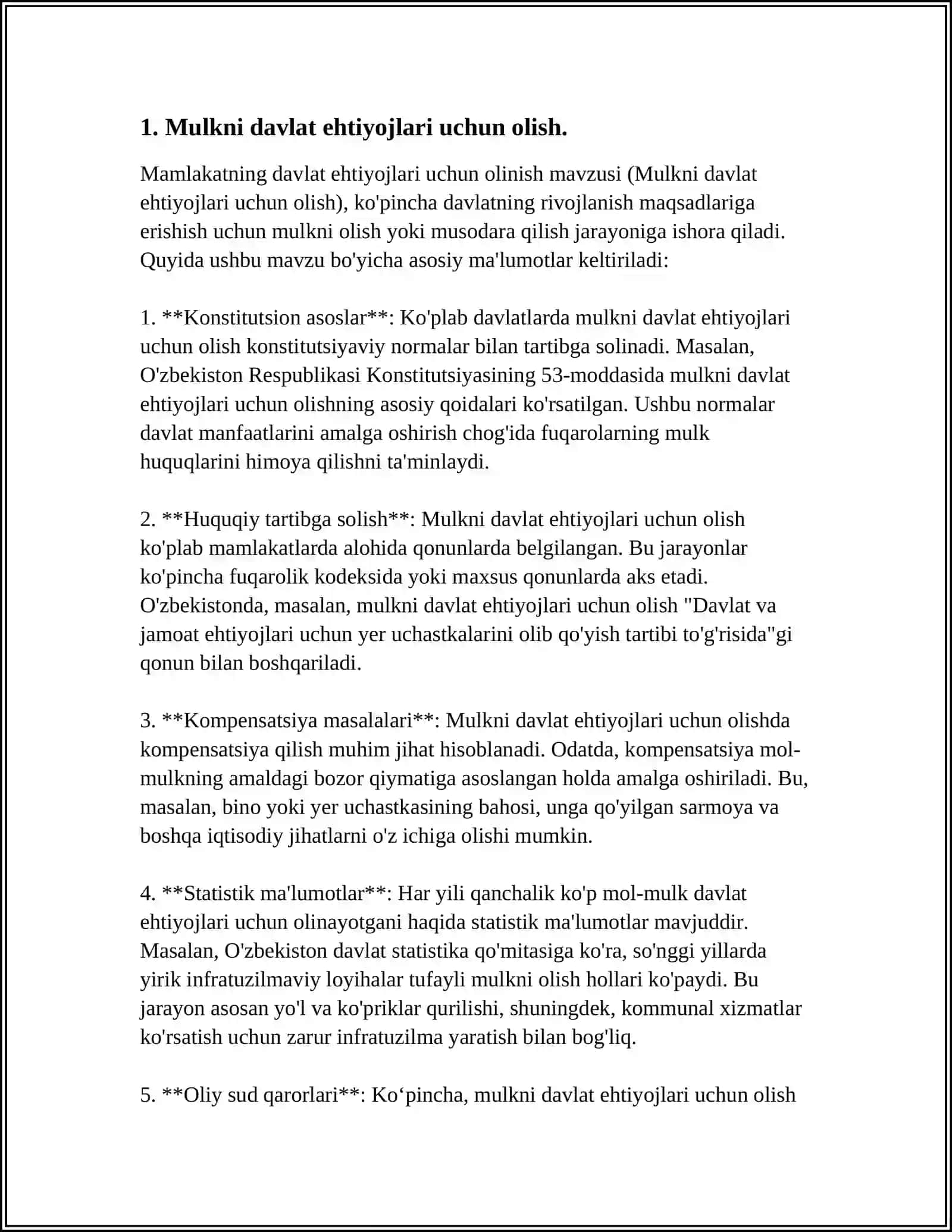 BINOLAR VA INSHOOTLARGA BOʻLGAN MULKIY HUQUQNI CHEKLOVCHI VA TOʻXTATUVCHI XUJJATLAR 3